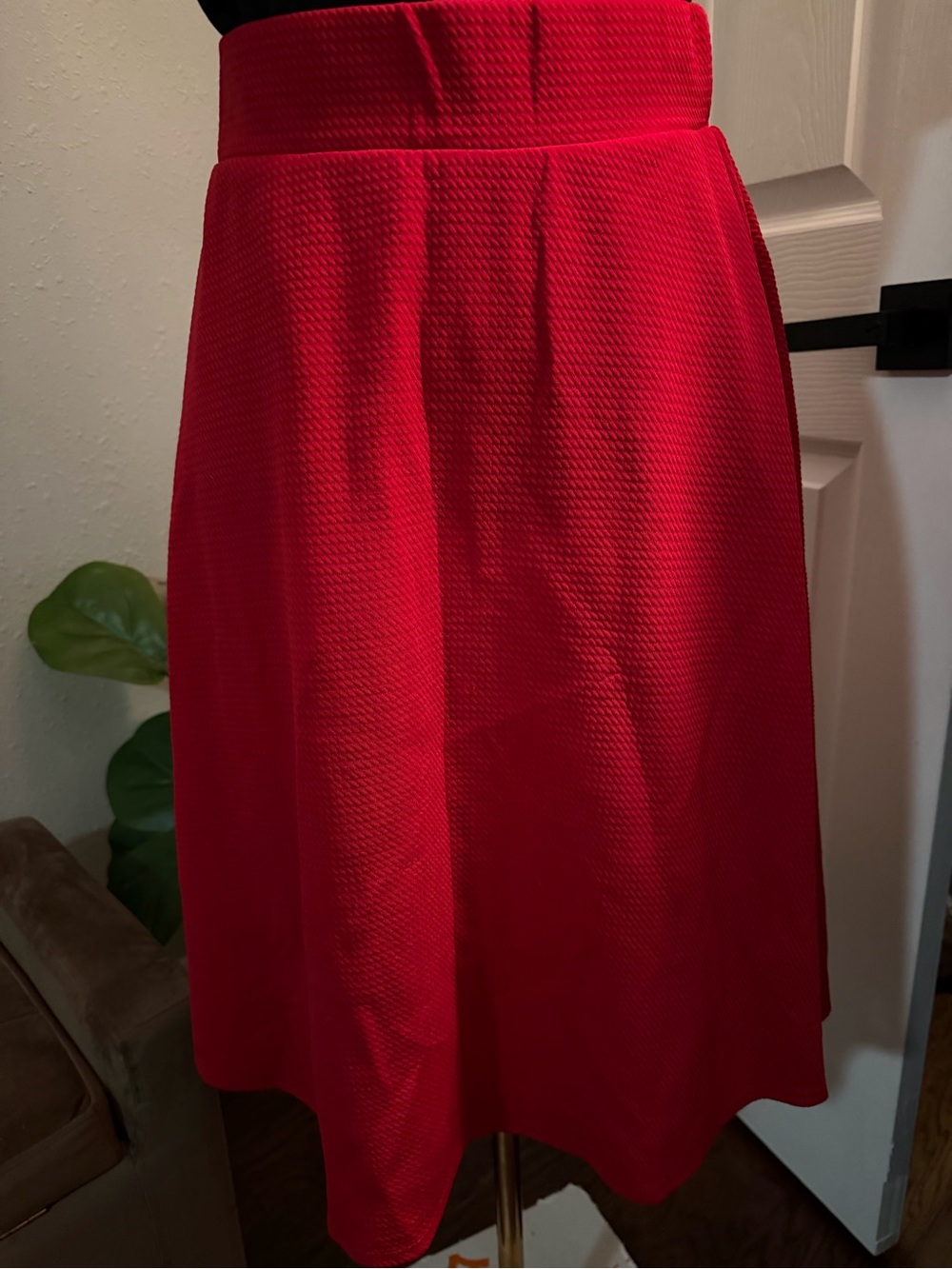 Red Women's A-Line Skirt